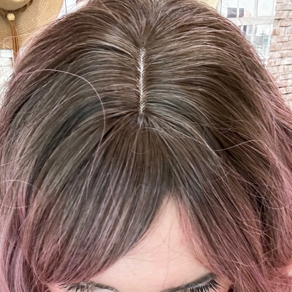 Soft Rose Pink Wavy Women's Wig - Natural Look - Picture 3 of 3